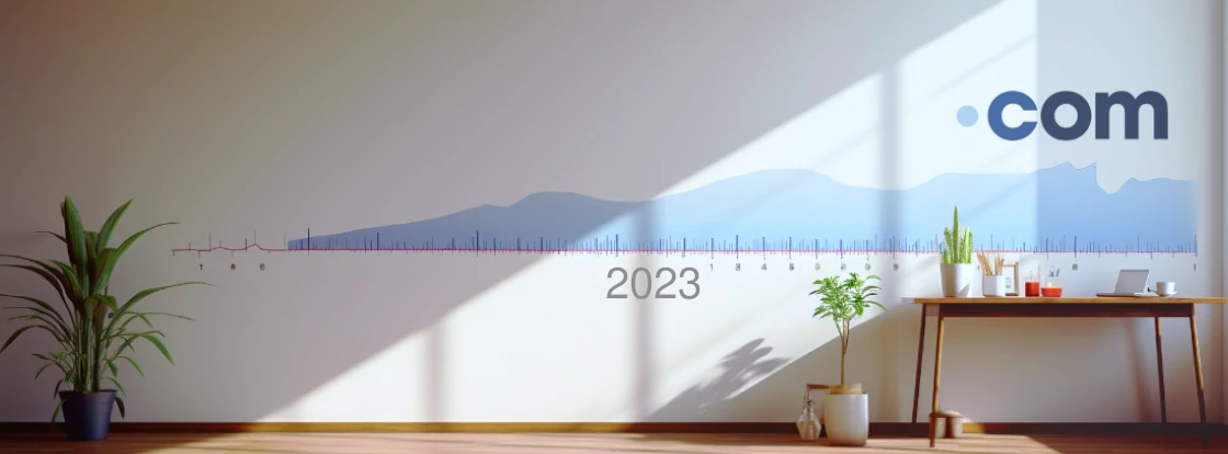 2023: más dominios registrados pero los .com se estancan